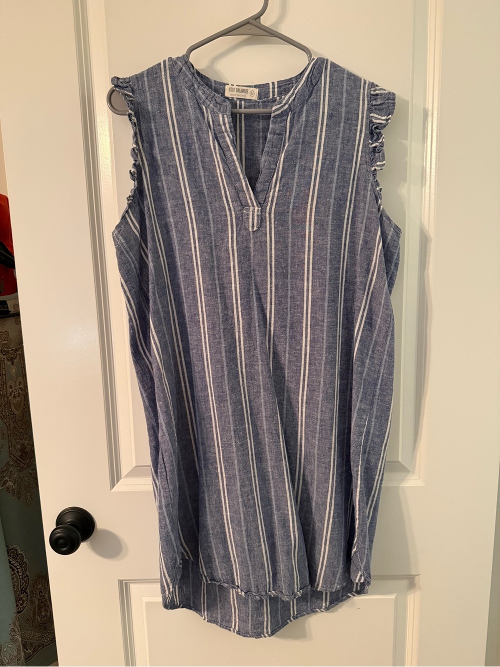Blue Stripe Sleeveless Sundress